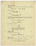 Moe Howard's 25pp. Script for the Stooges 1952 Film ''Three Dark Horses'' -- Signed by Moe on Cover & With His Edits, Some Signed -- Plus 12pp. of Script Changes, Call Sheets, Shot Lists -- Very Good