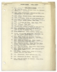 Moe Howard's 10pp. Script Dated April 1953 for The Three Stooges Film ''Musty Musketeers'' -- With Additional 2pp. Shot List -- Very Good Condition