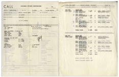 Moe Howard's 22pp. Script Dated May 1953 for The Three Stooges Film ''Spooks!'' -- With Annotations in Moe's Hand Including His Signatures, & Additional 2pp. Shot List & Call Sheet -- Very Good