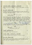 Moe Howard's 22pp. Script Dated June 1953 for The Three Stooges Film ''Pardon My Backfire'' -- With Annotations in Moe's Hand Including His Signatures & Extra 2pp. Shot List -- Very Good Condition
