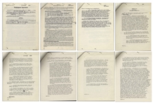 Three Stooges Employment Contract for ''The Outer Space Picture'', Dated March 1959 -- Signed Moe Howard, Larry Fine & Joe DeRita -- 28pp. Contract Measures 8.5'' x 11'' -- Very Good to Near Fine