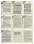 Three Stooges Employment Contract for ''The Outer Space Picture'', Dated March 1959 -- Signed Moe Howard, Larry Fine & Joe DeRita -- 28pp. Contract Measures 8.5'' x 11'' -- Very Good to Near Fine