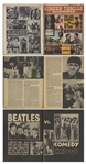 Lot of Three Binders With Over 225 Sleeves of Moe's Three Stooges News Clippings, Along With Programs & Adverts of Their Appearances, From the Curly Joe Era -- Some Notated by Moe -- Very Good Plus