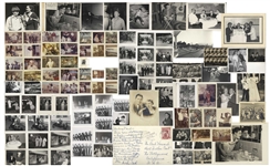 Amazing Trove of 100 Personal Moe Howard Photos -- Family Photos Including His Daughter's Wedding & Three Stooges Photos From the Joe DeRita Era -- Most 5 x 3.5 With Several 8 x 10 -- Very Good
