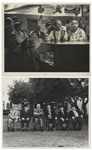Moe Howard's Lot of 100 Glossy 10'' x 8'' Photos of the Three Stooges With Curly Joe -- From Their Films, Appearances, Some Candid -- Some Trimmed & Glued to Paper, Overall Very Good