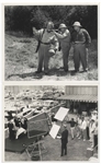Moe Howard's Lot of 100 Glossy 10'' x 8'' Photos of the Three Stooges With Curly Joe -- From Their Films, Appearances, Some Candid -- Some Trimmed & Glued to Paper, Overall Very Good
