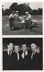 Moe Howard's Lot of 100 Glossy 10'' x 8'' Photos of the Three Stooges With Curly Joe -- From Their Films, Appearances, Some Candid -- Some Trimmed & Glued to Paper, Overall Very Good