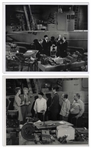 Moe Howard's Lot of 100 Glossy Photos During the Curly Joe Era -- Most From Their Films, Some of Three Stooges Appearances, Etc. -- 94 Measure 10 x 8, Six Approximately 7 x 9 -- Very Good