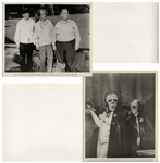 Moe Howard's Lot of 100 Glossy Photos During the Curly Joe Era -- Most From Their Films, Some of Three Stooges Appearances, Etc. -- 93 Measure 10 x 8, Six 7 x 9, One 9 x 8 -- Very Good