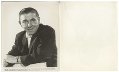 Moe Howard's Lot of 100 Photos From the Curly Joe Era -- Some Candid, Some From Three Stooges Films & Appearances, Cartoon Characters, Etc. -- 10'' x 8'' Except for a Few -- Very Good Plus