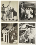 Moe Howard's Lot of 100 Glossy 10'' x 8'' Photos of the Three Stooges With Curly Joe -- Most All From Their Films, a Few From Appearances -- Very Good Plus