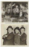 Moe Howard's Lot of 100 Glossy 10'' x 8'' Photos of the Three Stooges With Curly Joe -- Most All From Their Films, a Few From Appearances -- Very Good Plus