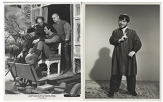 Moe Howard's Lot of 100 Glossy 10'' x 8'' Photos of the Three Stooges With Curly Joe -- Most All From Their Films, a Few From Appearances -- Very Good Plus