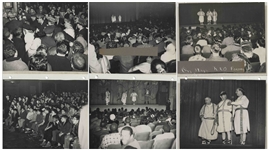 Moe Howard's Lot of 100 Photos During the Curly Joe Era -- Some Candid, Some of Three Stooges Appearances, Three Stooges Cartoon Characters, Etc. -- Varying Sizes, Most 10'' x 8'' -- Very Good