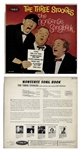 Lot of 11 Vinyl Records With Three Stooges Recordings for Children -- Circa 1960s With Curly Joe -- Plus Flyer Promoting Their Albums -- Not Played, But Albums Appear Very Good With Some Unopened