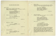 Moe Howard's 118pp. Script for the Feature ''The Three Stooges Meet Hercules'' -- First Estimating Draft Dated March 1961 -- Stain on Cover, Else Very Good Condition