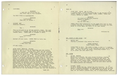 Moe Howard's 118pp. Script for the Feature ''The Three Stooges Meet Hercules'' -- First Estimating Draft Dated March 1961 -- Stain on Cover, Else Very Good Condition