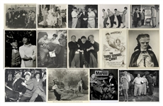 Lot of 100  8" x 10" Photos, Most of The Three Stooges With Curly Joe -- From Their Films & Appearances, About Half From "The Outlaws IS Coming!" Including Photos of Other Cast Members -- Very Good