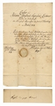 Georg Wilhelm Friedrich Hegel Document Signed -- The Iconic Philosopher Issues a Certificate of Learning to His Student