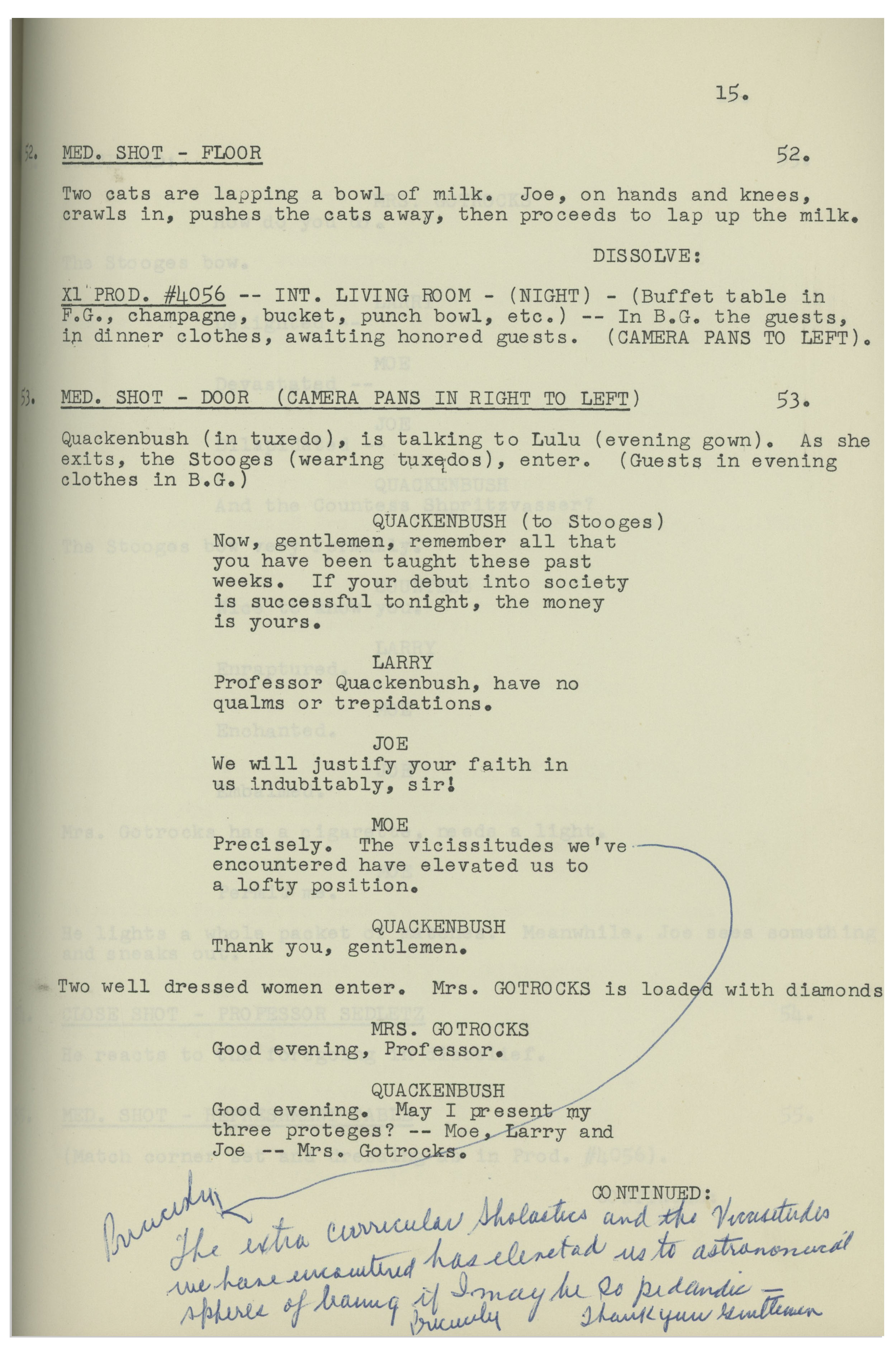 Lot Detail - Moe Howard's 21pp. Script Dated April 1957 for The Three ...