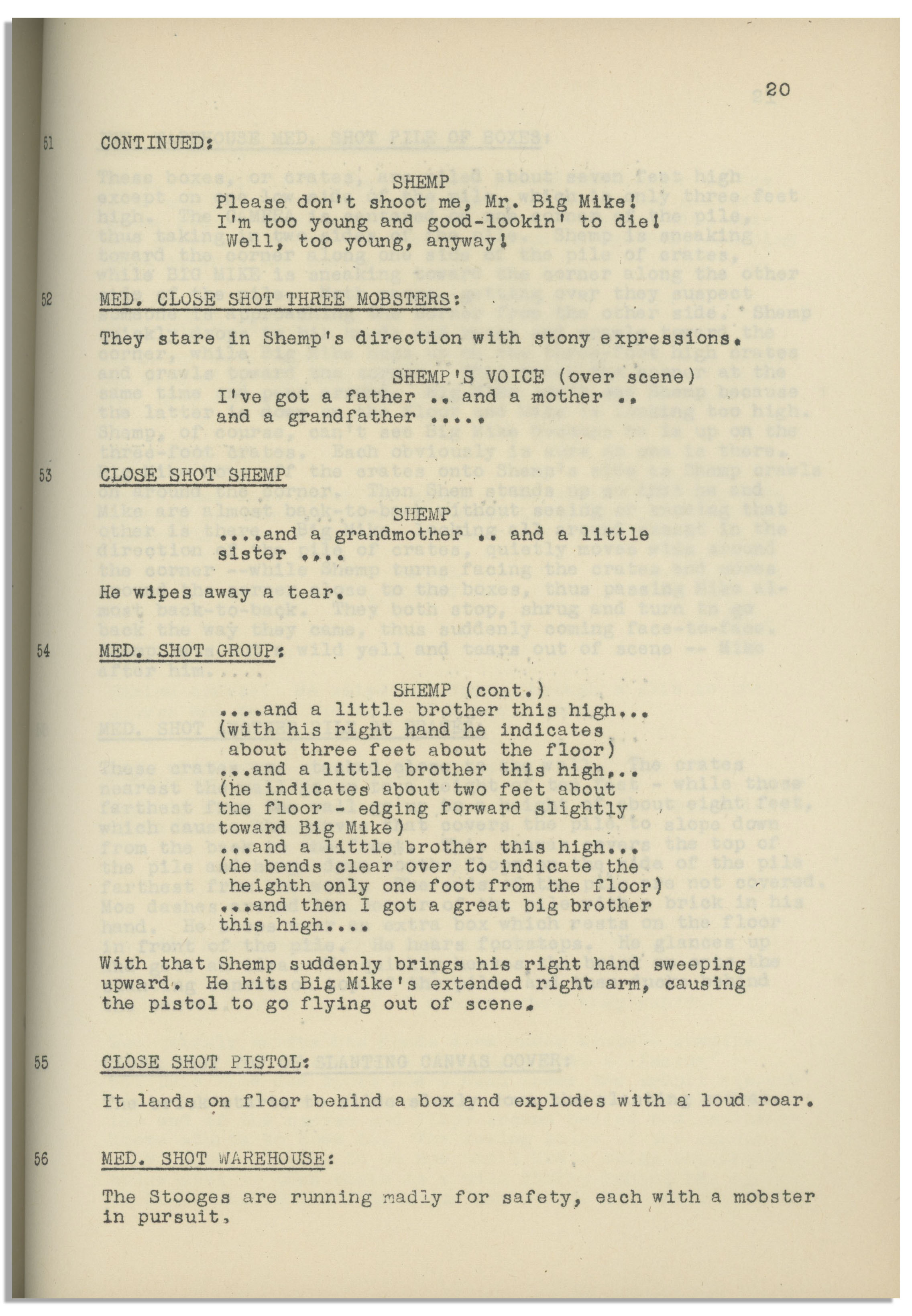 Lot Detail - Moe Howard's 26pp. Script Dated May 1946 for The Three ...