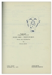 Moe Howard's 21pp. Script Dated December 1951 for the Stooges Film ''He Cooked His Goose'' -- With Drawing on Title Page & Notes by Moe on Cover Including Address of ''Baldy View'', Where Curly Died