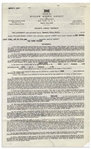 The Three Stooges Contract Signed by Moe Howard, Larry Fine & Joe DeRita From March 1963 With William Morris Agency -- 2pp. on 1 Sheet Measuring 8.5'' x 13.75'' -- Very Good
