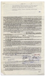 The Three Stooges Contract Signed by Moe Howard, Larry Fine & Joe DeRita From March 1963 With William Morris Agency -- 2pp. on 1 Sheet Measuring 8.5'' x 13.75'' -- Very Good