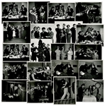 Lot of Twenty 10" x 8" Glossy Photos From Various Three Stooges Films -- 10 Photos From "Husbands Beware", 9 From "Hot Ice" & 1 From "Creeps" -- Very Good Condition