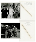 Lot of Twenty 10 x 8 Glossy Photos From Various Three Stooges Films -- 15 Photos From Wham-Bam-Slam!, 4 From Stone Age Romeos & 1 From Hot Ice -- Very Good Condition