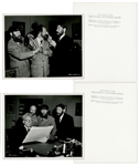 Lot of Twenty 10 x 8 Glossy Photos From Various Three Stooges Films -- 18 Photos From Stone Age Romeos & 2 From Heavenly Daze -- Very Good Condition