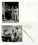 20 Photos of The Three Stooges, From Films & Public Appearances -- Both Glossy & Matte Measuring 10 x 8 (18 Photos); 7 x 9 (1) & 7 x 5 (1) -- Very Good -- List Online at NateDSanders.com
