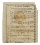 Georgia Gold Lottery Deed From 1832 -- Following the Georgia Gold Rush of 1829 & Ushering in the Trail of Tears