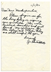 Iwo Jima Photographer Joe Rosenthal Autograph Letter Signed