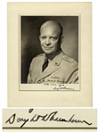 Dwight D. Eisenhower Signed 8 x 10 Military Photo