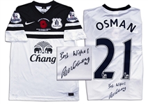 Leon Osman Match Worn Everton Football Shirt Signed