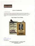Jack Swigert Personally Owned NASA ID Badge
