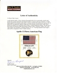Apollo 13 United States Flag Space-Flown -- Crew-Signed & Uninscribed, From the Jack Swigert Estate
