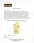Dick Scobee Autograph Letter Signed to His Parents, Three Months Before the Challenger Disaster -- ''...After the flight we're going to take the vacation we'll really need...''