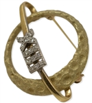 Jack Swigert's Personally Owned Diamond & 14K Gold Apollo XIII Lapel Pin