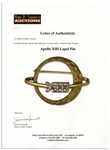 Jack Swigert's Personally Owned Diamond & 14K Gold Apollo XIII Lapel Pin
