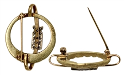 Jack Swigert's Personally Owned Diamond & 14K Gold Apollo XIII Lapel Pin