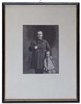 Louis Pasteur Signed Portrait Engraving