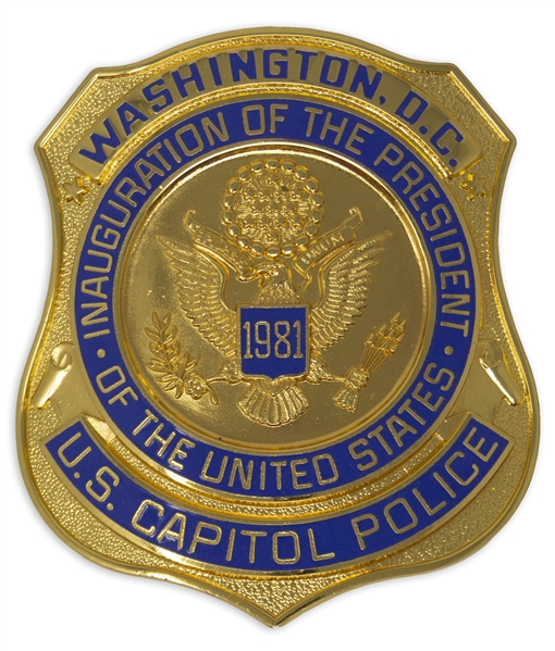 U.S. Capitol Badge for Ronald Reagan's 1981 Inauguration