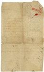 John Hancock Document Signed as Governor of Massachusetts