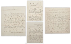 Civil War Letter Lot by a 36th Illinois Infantryman WIA at Murfreesboro -- ''...had the satisfaction of seeing at least 2 of the enemy fall before my gun when a ball struck my left leg...''