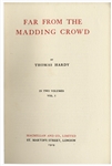 Thomas Hardy Signed Limited Edition of His Works -- 37 Volume Mellstock Edition, Rare in Original Cloth