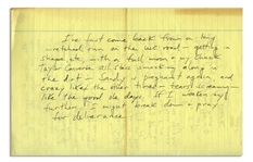 Lengthy Autograph Letter by Hunter S. Thompson -- ''...If I weaken any further, I might break down & pray for deliverance...''