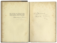 Mark Twain Signed ''The Works of Mark Twain'' -- Signed Both ''S.L. Clemens / Mark Twain'' in the First Volume -- Complete 37 Volume Set With Rare ''Autobiography'' Volumes