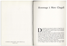 Beautiful, Original Artwork Signed by Marc Chagall in His Book, ''Les Ceramiques et Sculptures de Chagall''